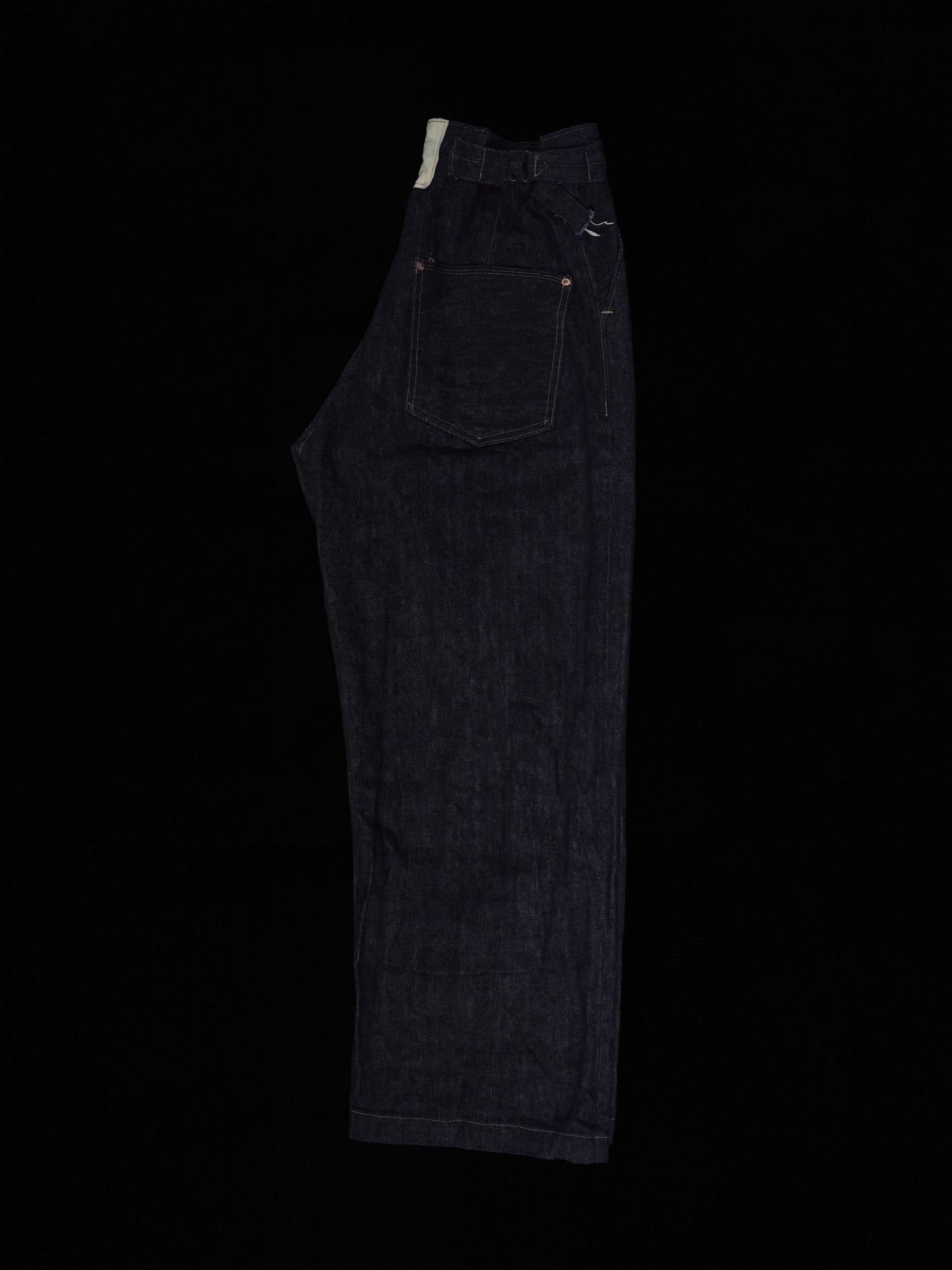 Wide Leg Pleated Denim 13oz