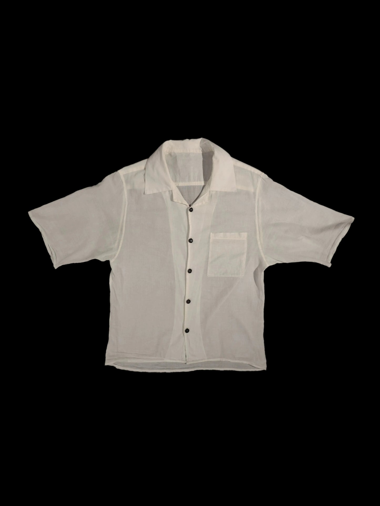 Fine short sleeve button down