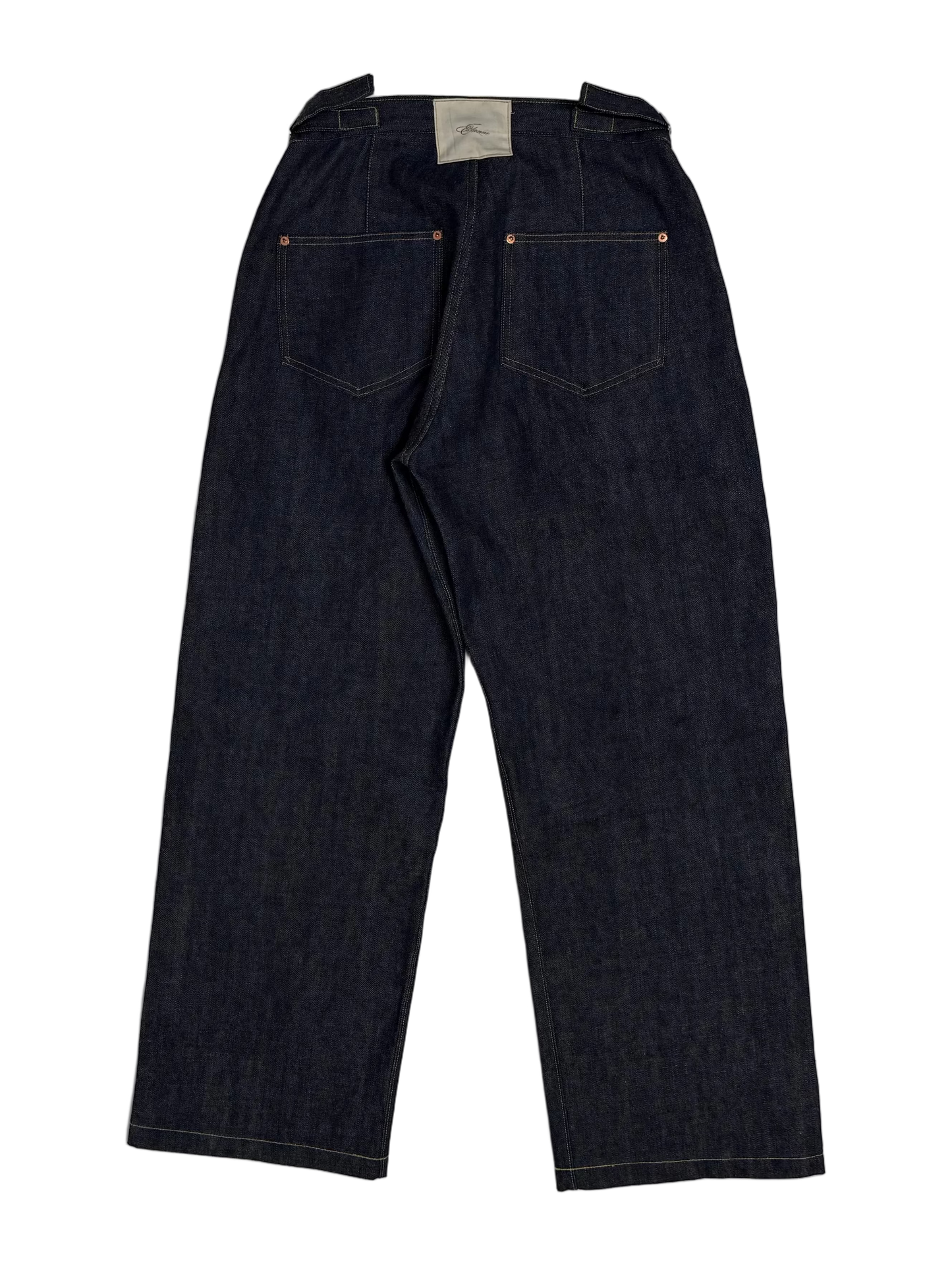 Wide Leg Pleated Denim